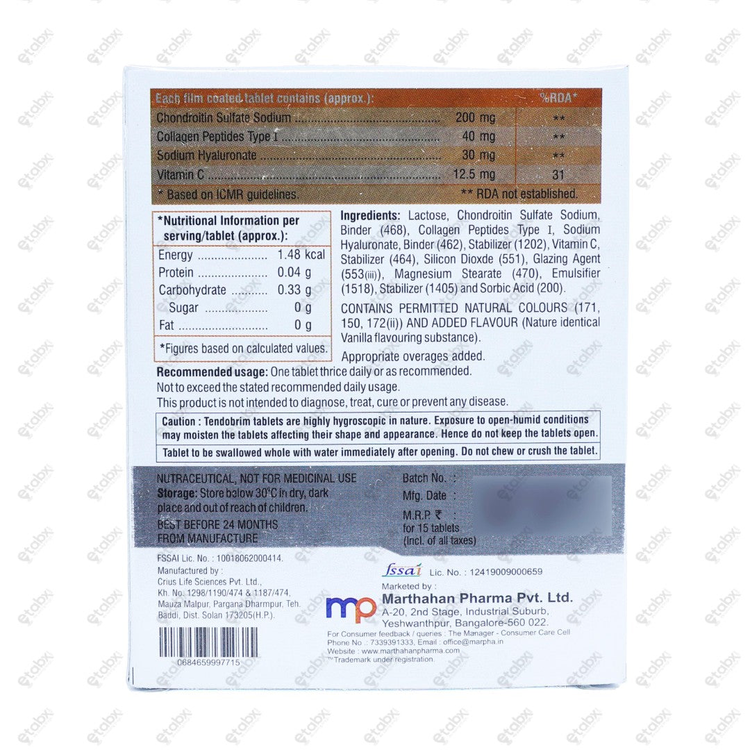 Tendobrim Tablet 15's
