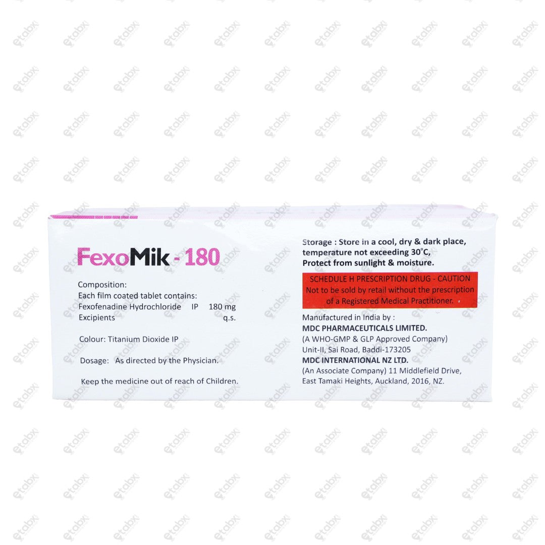 Fexomik 180mg Tablet 10's