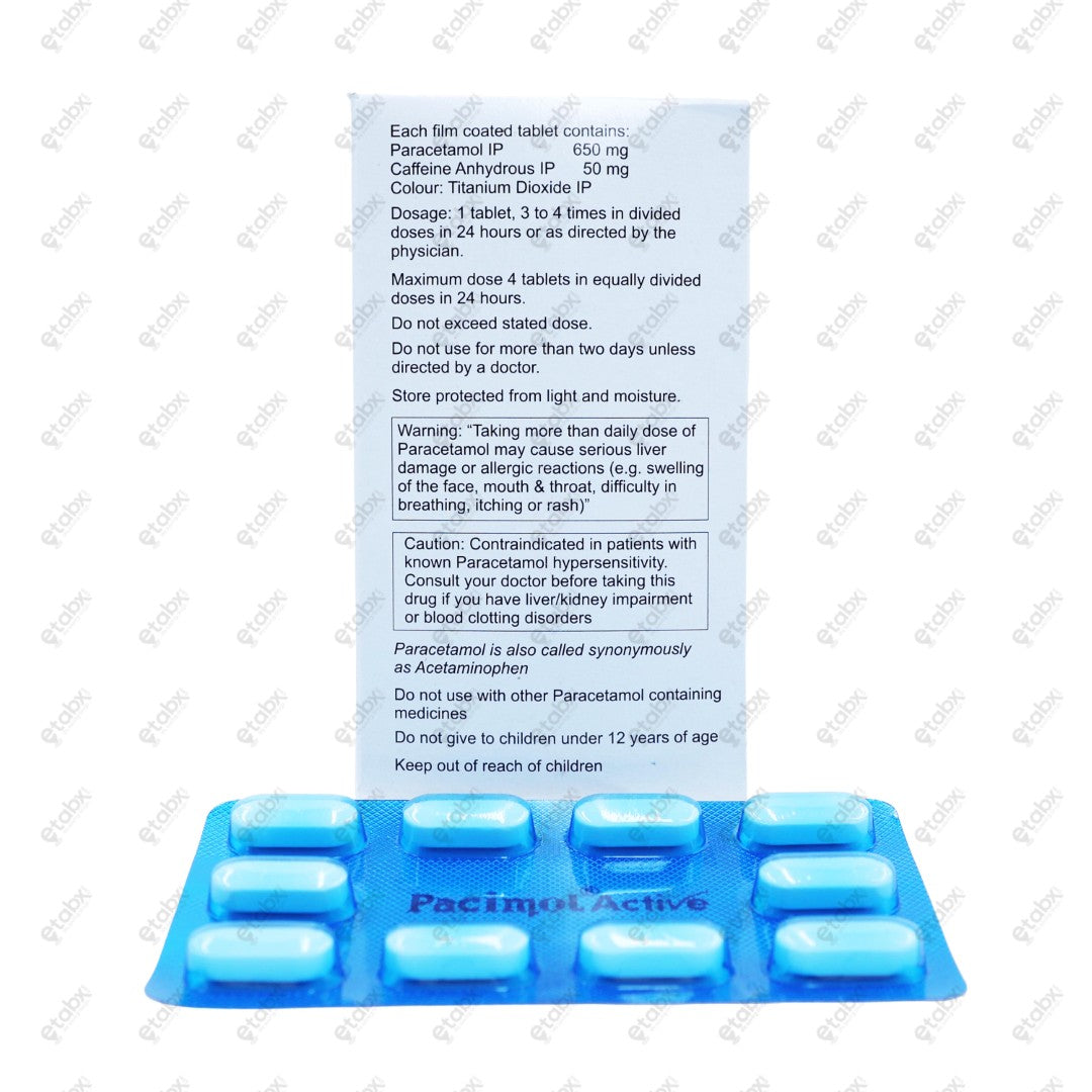 PACIMOL ACTIVE Tablets (10's)