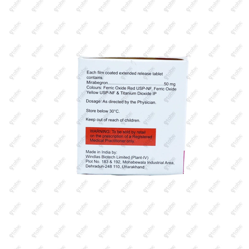 Mirbeg 50mg Tablet 10s