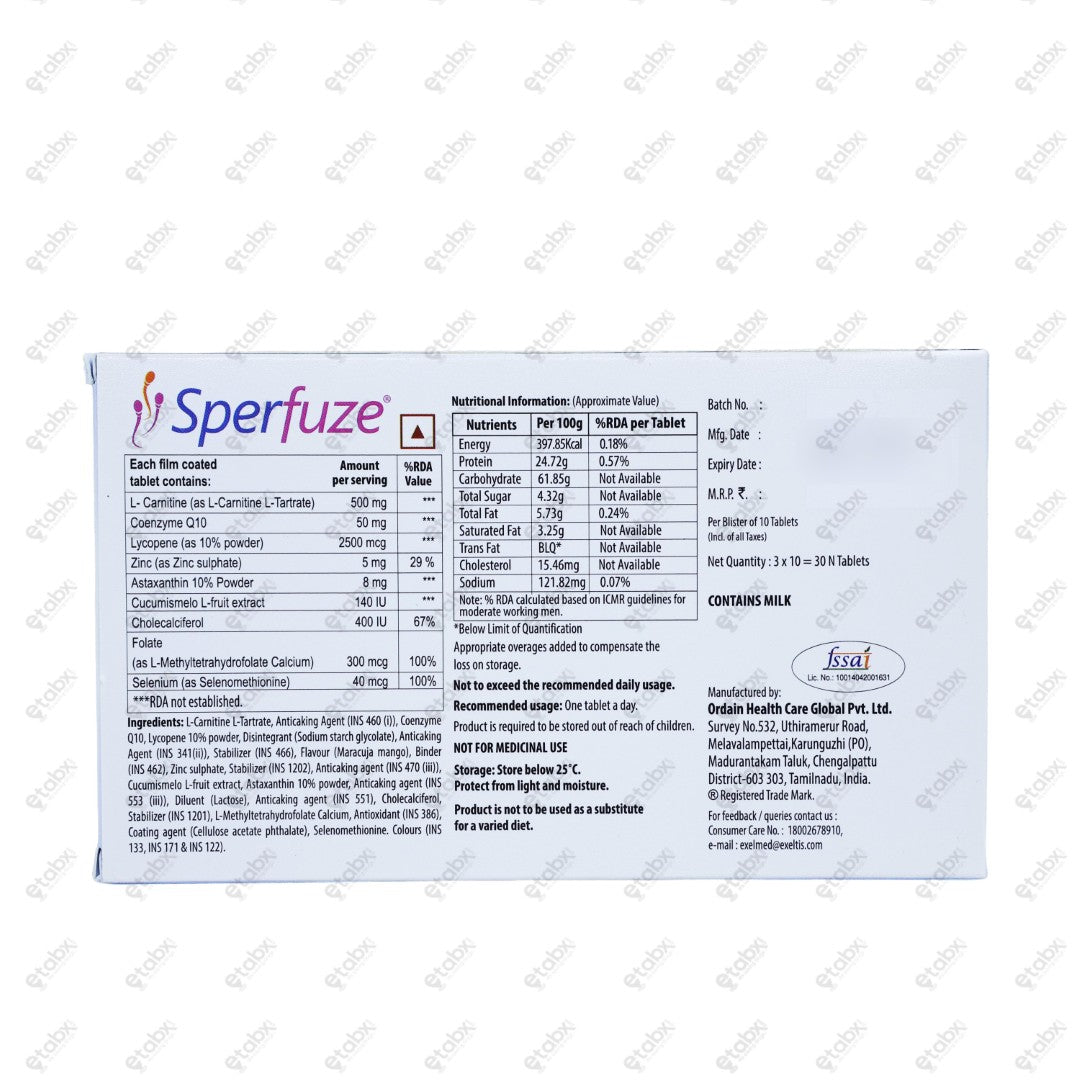 Sperfuze Tablet 10's