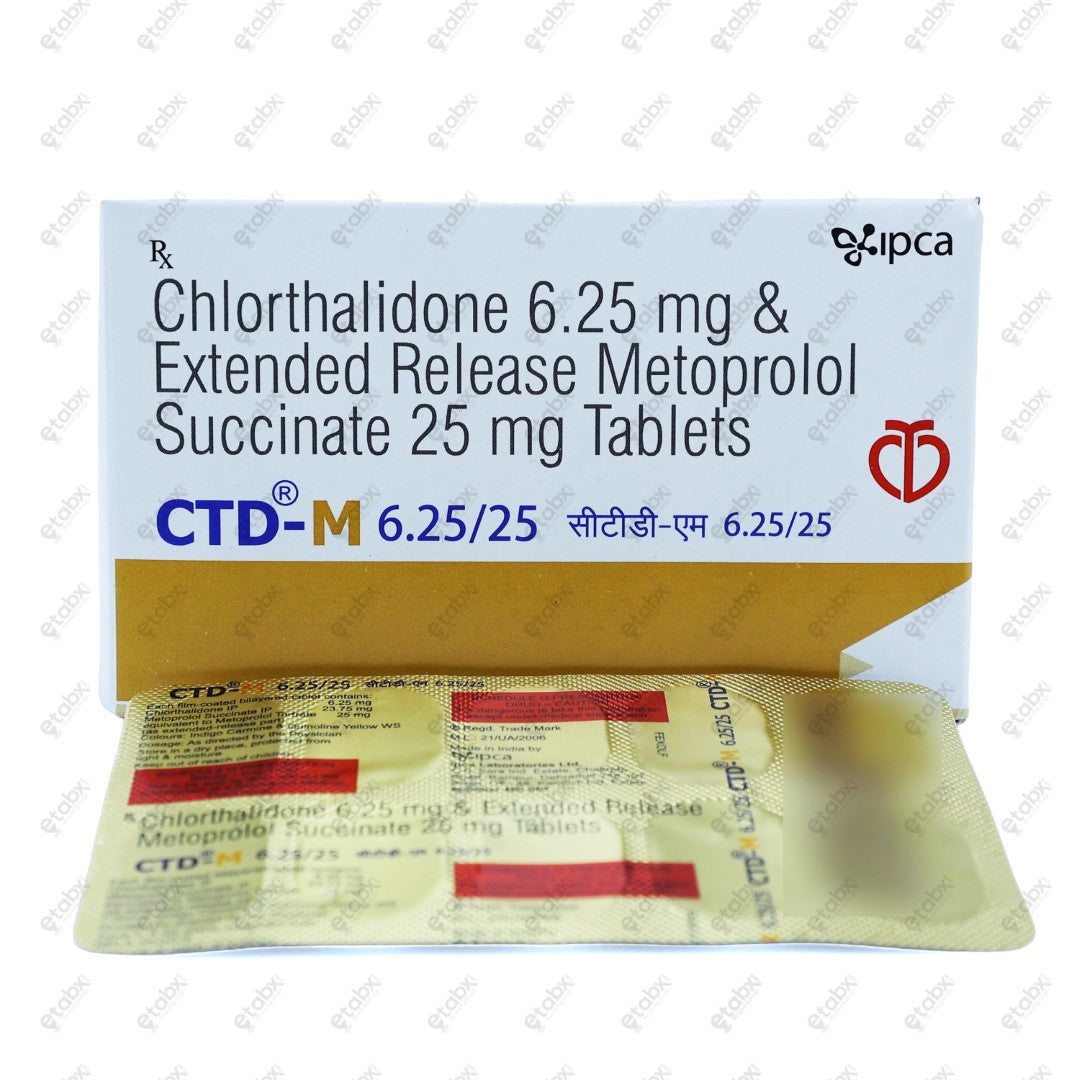 CTD M 6.25/25 Tablet 10's