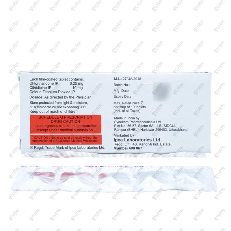 CTD C 6.25/10 Tablets 10's
