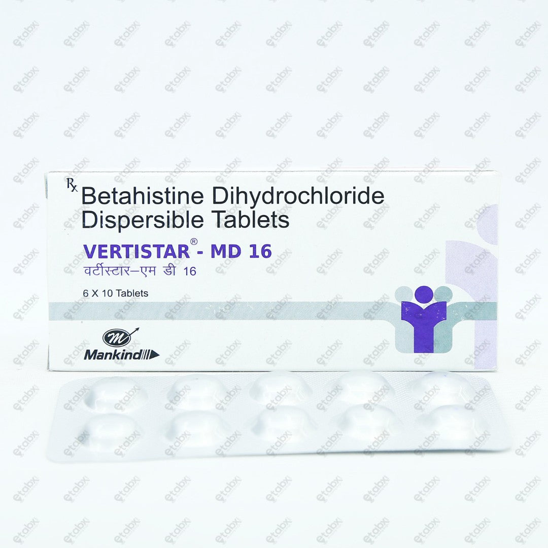 Vertistar MD 16mg Tablet 10's