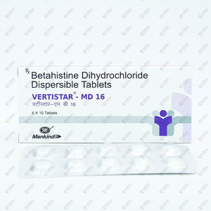 Vertistar MD 16mg Tablet 10's