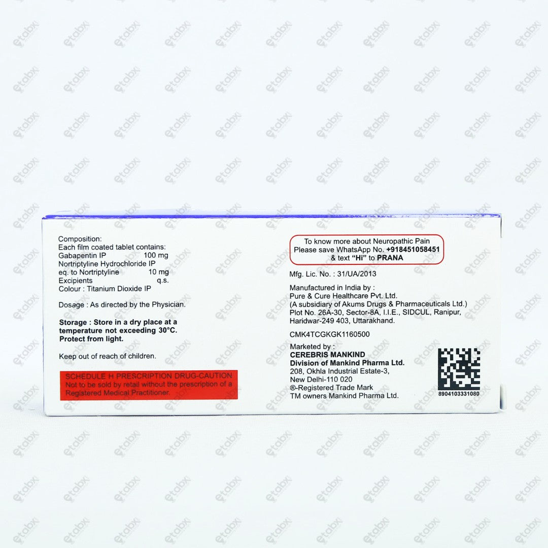 Trugaba NT 100mg Tablet 10's