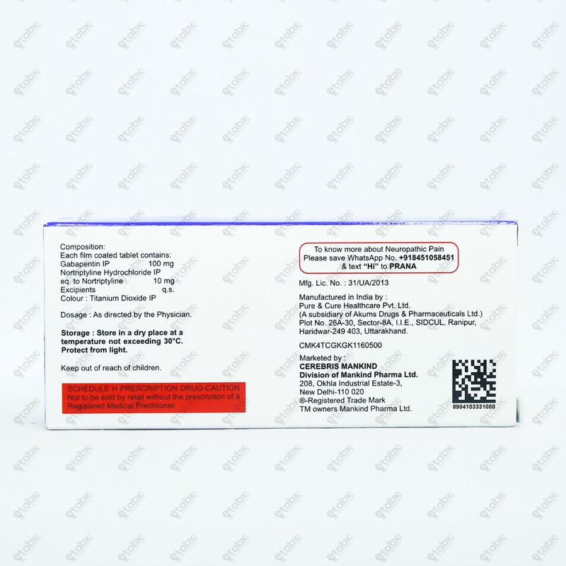Trugaba NT 100mg Tablet 10's