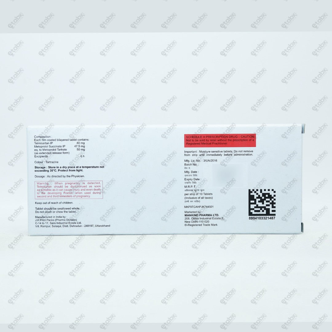 Telmikind Beta 50mg Tablet 10's
