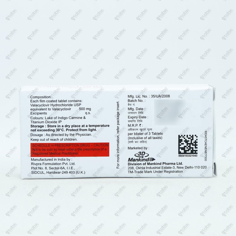 Valanext 500 mg Tablet 3's