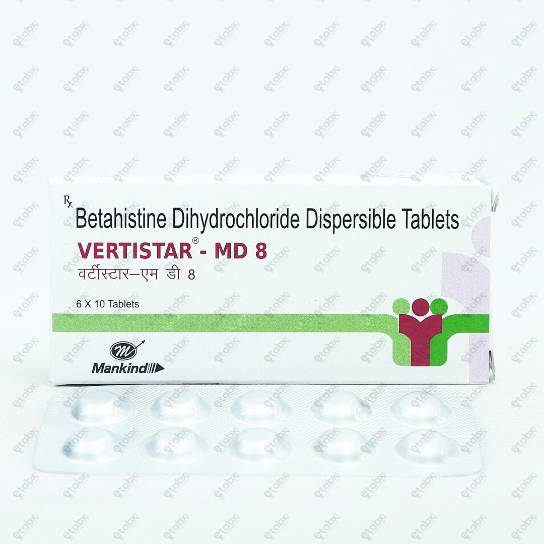 Vertistar MD 8mg Tablet 10's