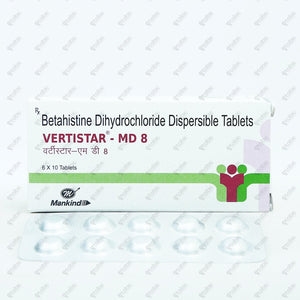 Vertistar MD 8mg Tablet 10's