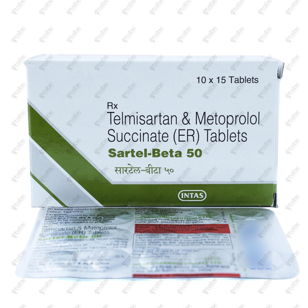 Sartel Beta 50mg Tablets 15'S