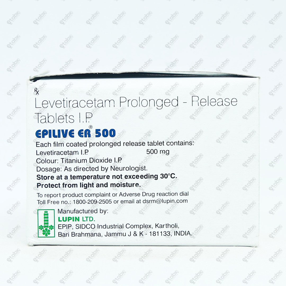 EPILIVE ER 500mg Tablet 10's