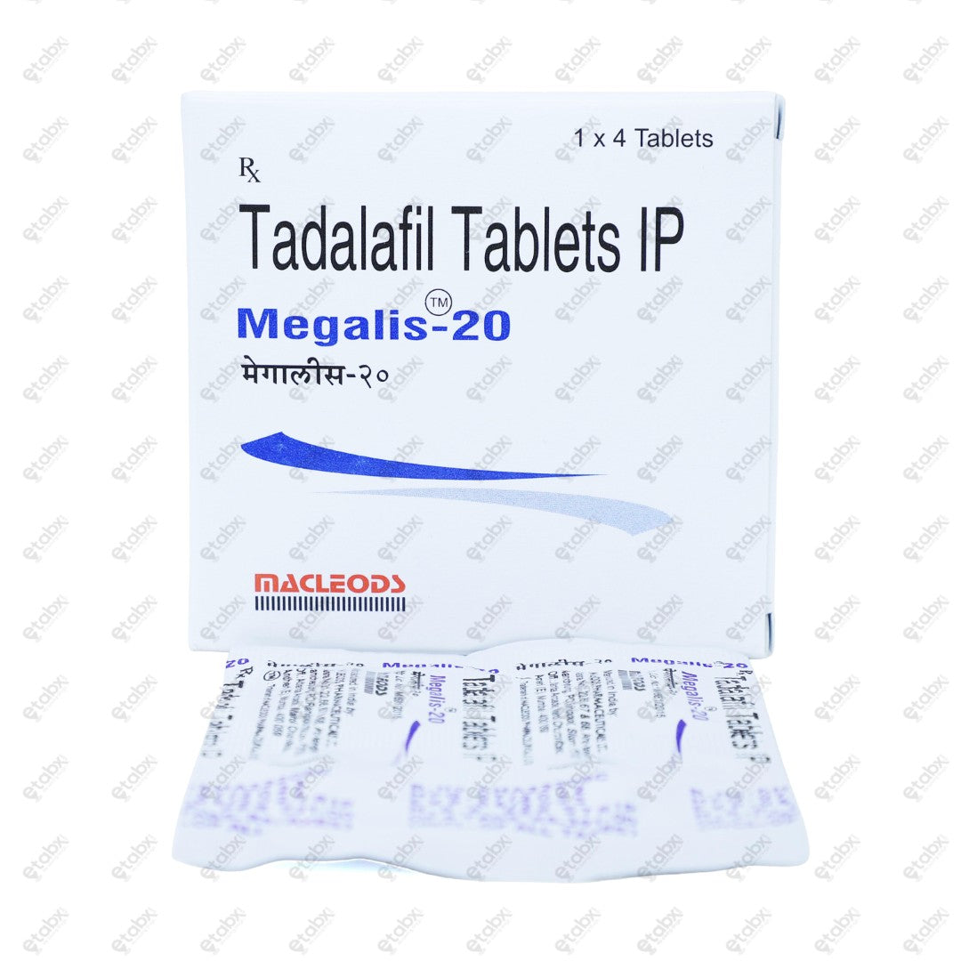Megalis 20mg Tablet 4's