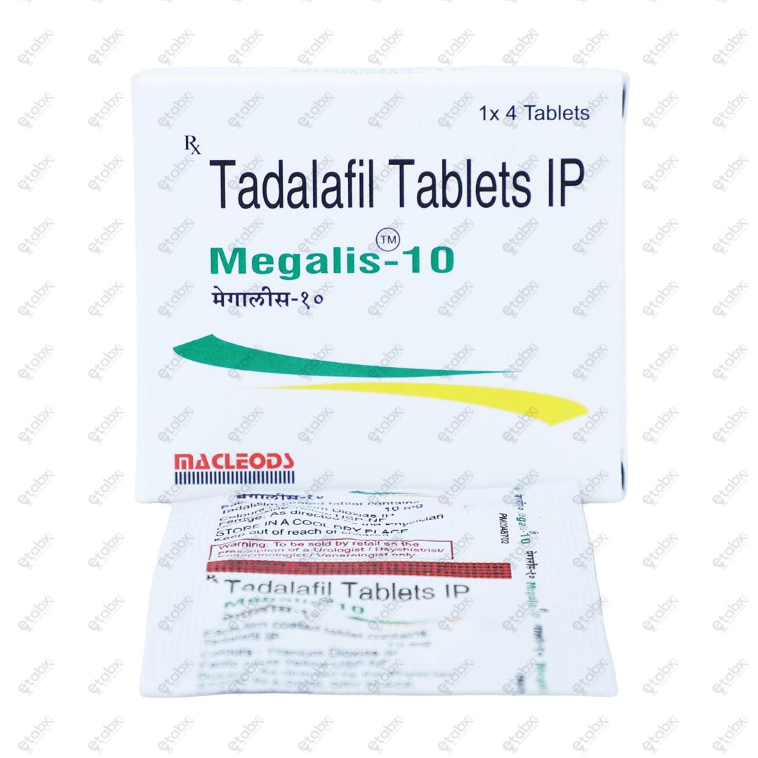 Megalis 10mg Tablet 4's