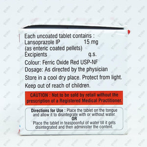 Lanzoprax Kid 15mg Tablet 10's