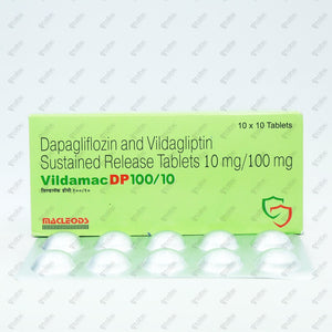 Vildamac DP 100/10mg Tablet 10's