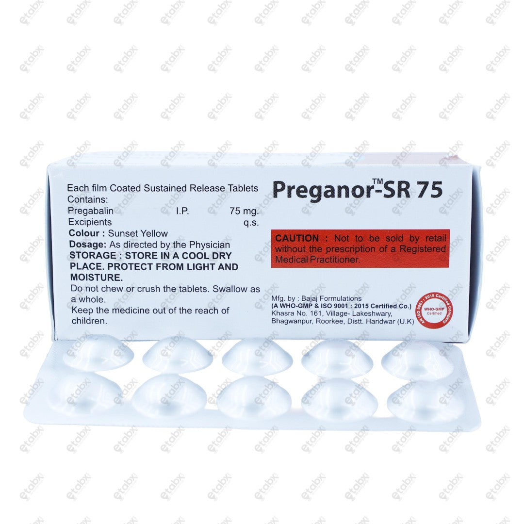 PREGANOR SR 75MG 10'S