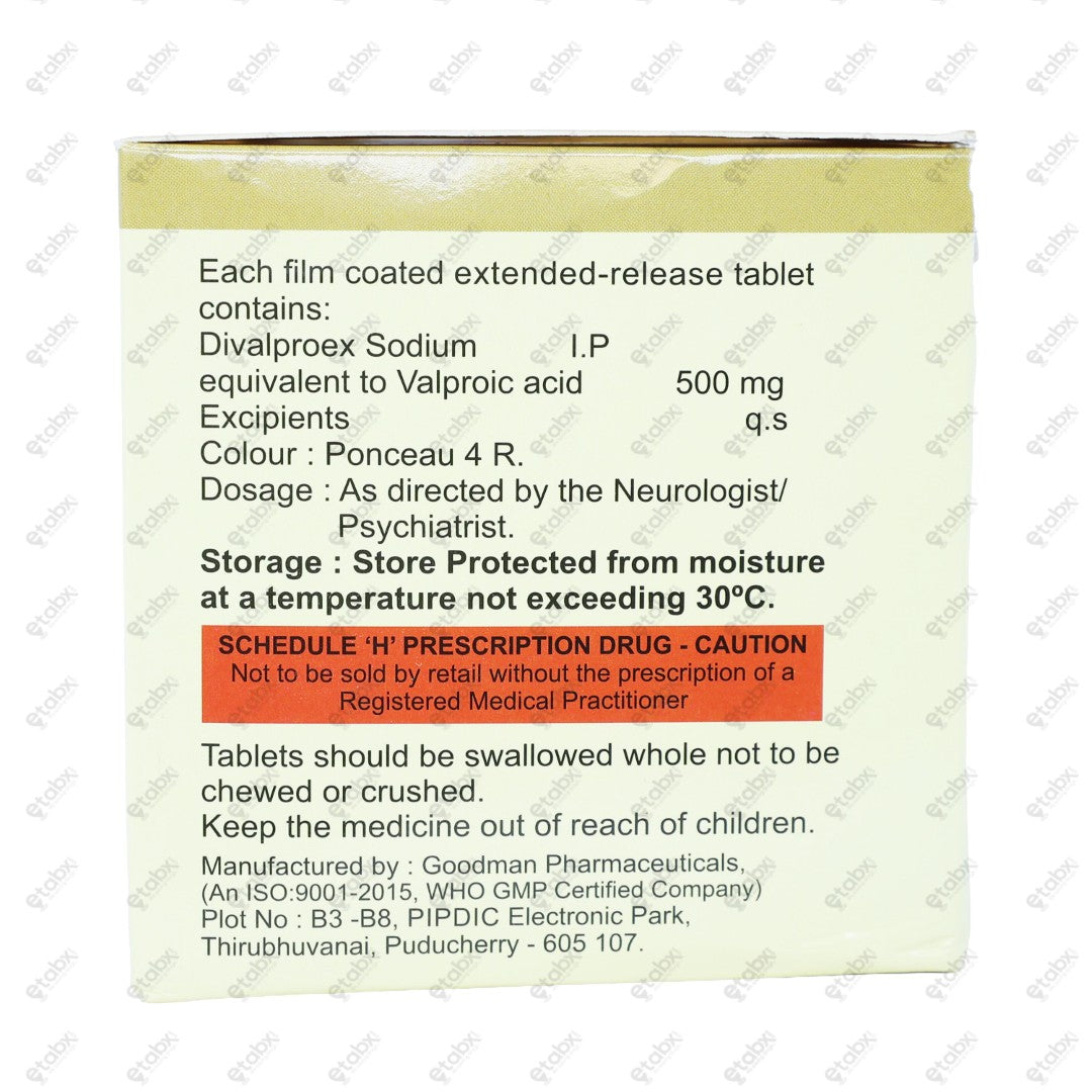 Divacid ER 500mg Tablet 10's