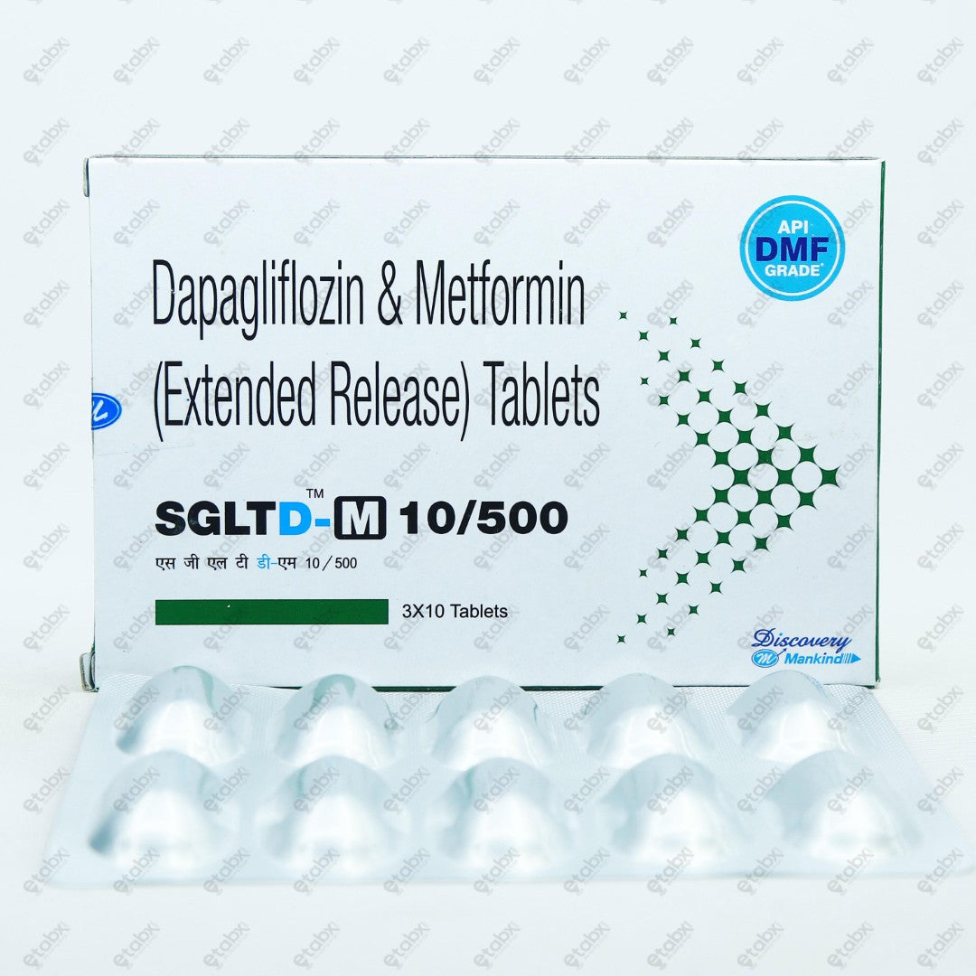 SGLT D M 10/500mg Tablet 10's