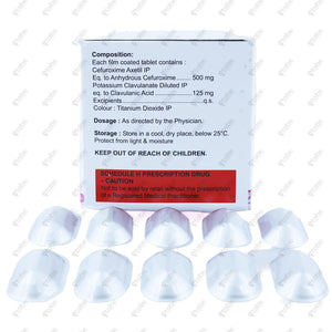 AUGXETIL CV 500 Tablet 10's