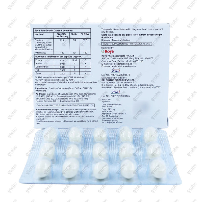 Coecoral D3 Capsule 15's