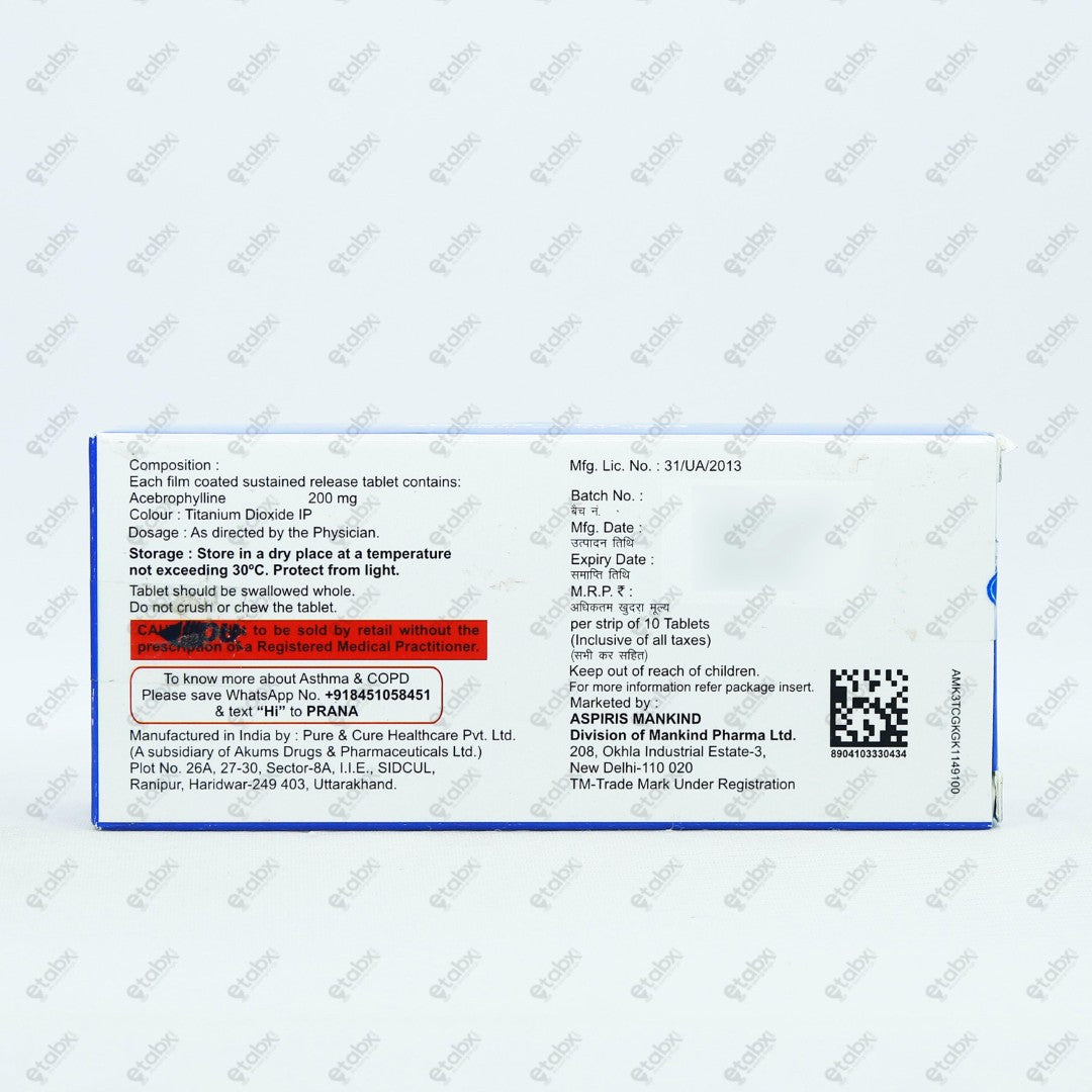 ABEVIA 200 SR Tablet 10's