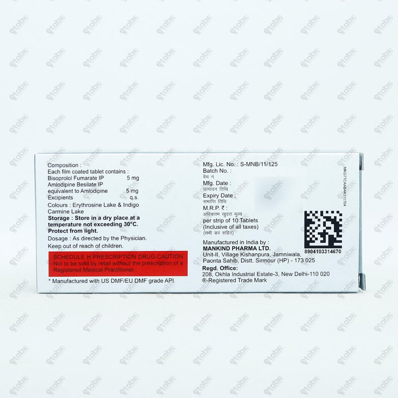BISOHEART AM 5mg Tablets (10's)