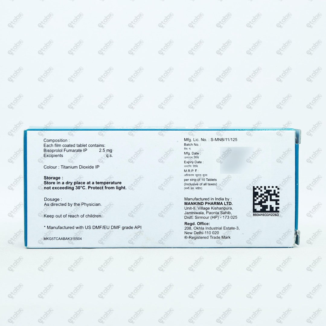 Bisoheart 2.5 Tablet 10's