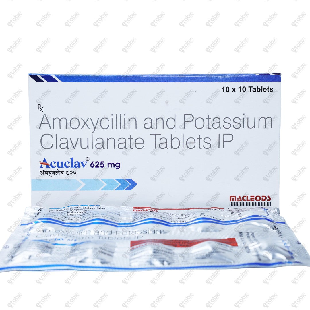 Acuclav 625mg Tablet 10's
