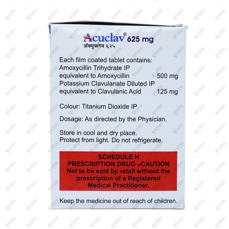 Acuclav 625mg Tablet 10's