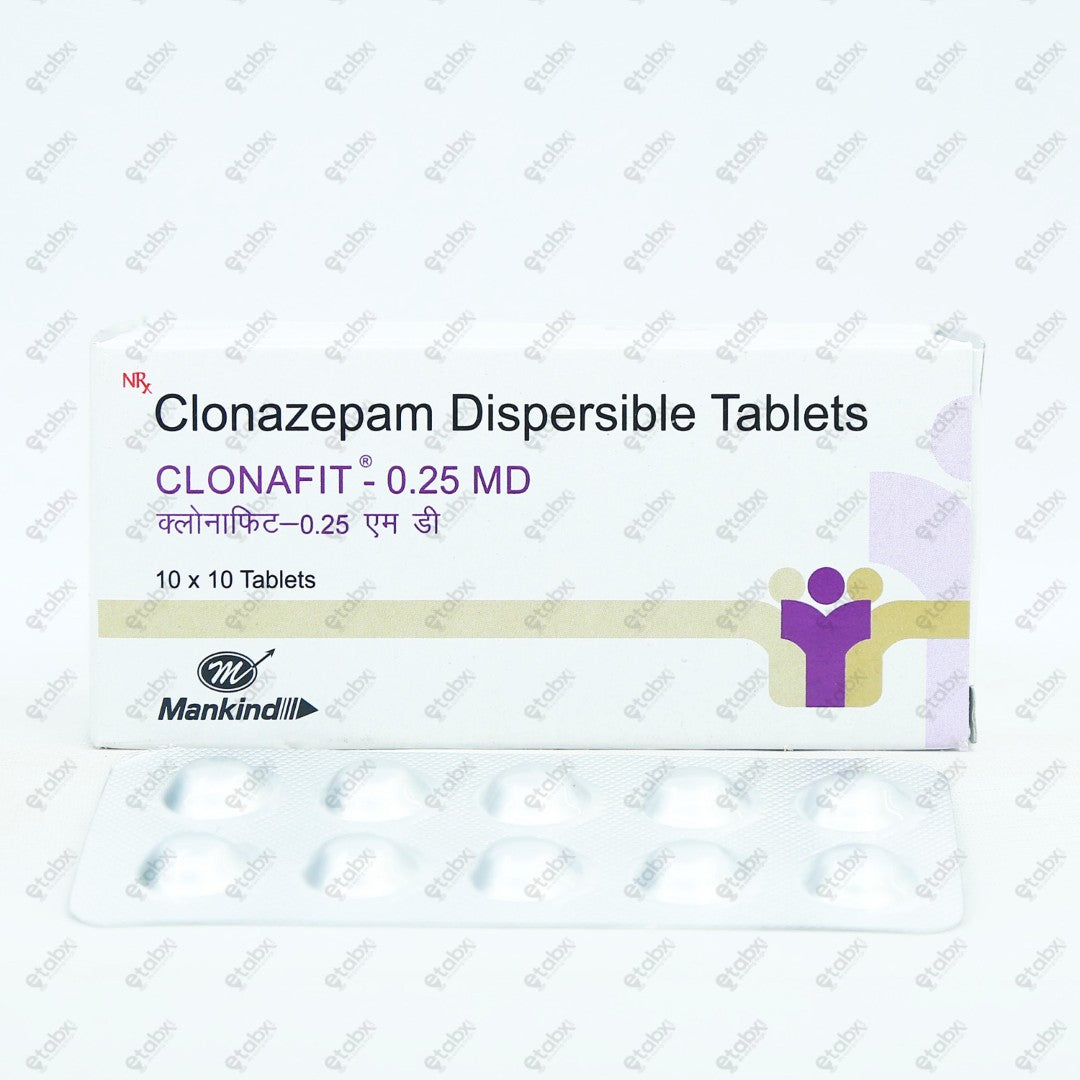 CLONAFIT 0.25MD Tablets (10's)