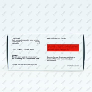 CLONAFIT 0.25MD Tablets (10's)