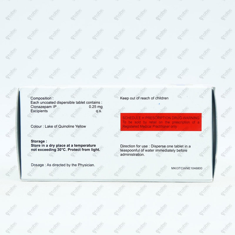 CLONAFIT 0.25MD Tablets (10's)
