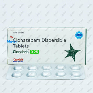 Clonabris 0.25mg Tablet 10's