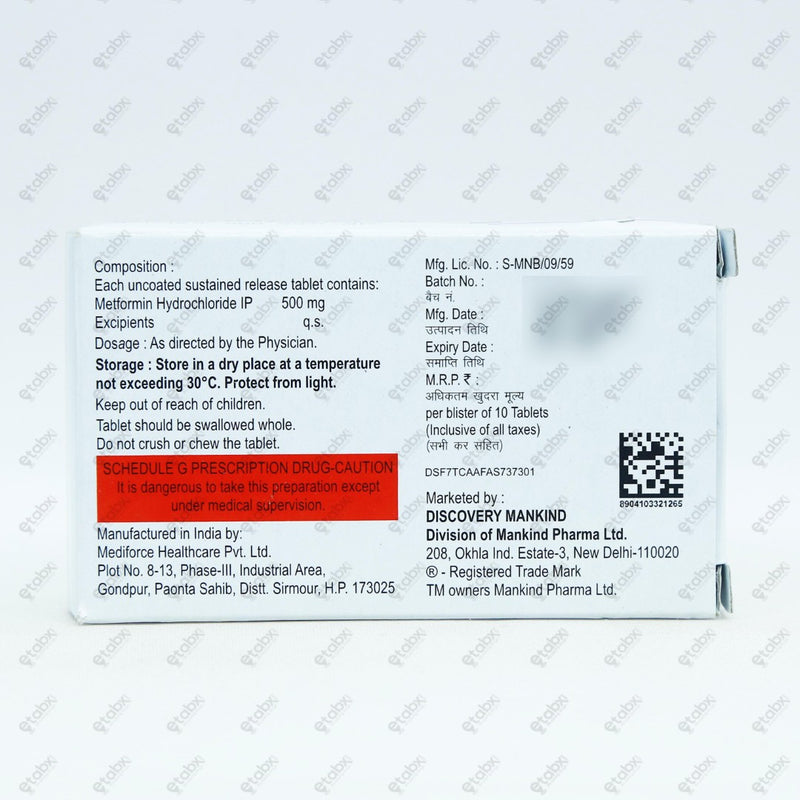 Metatime 500 XR Tablet 10's