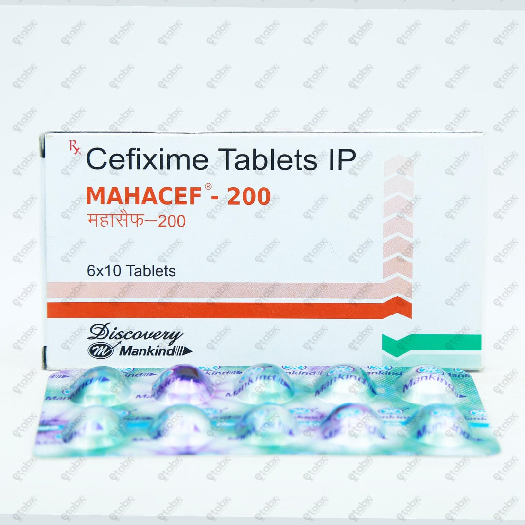 Mahacef 200mg Tablet 10's