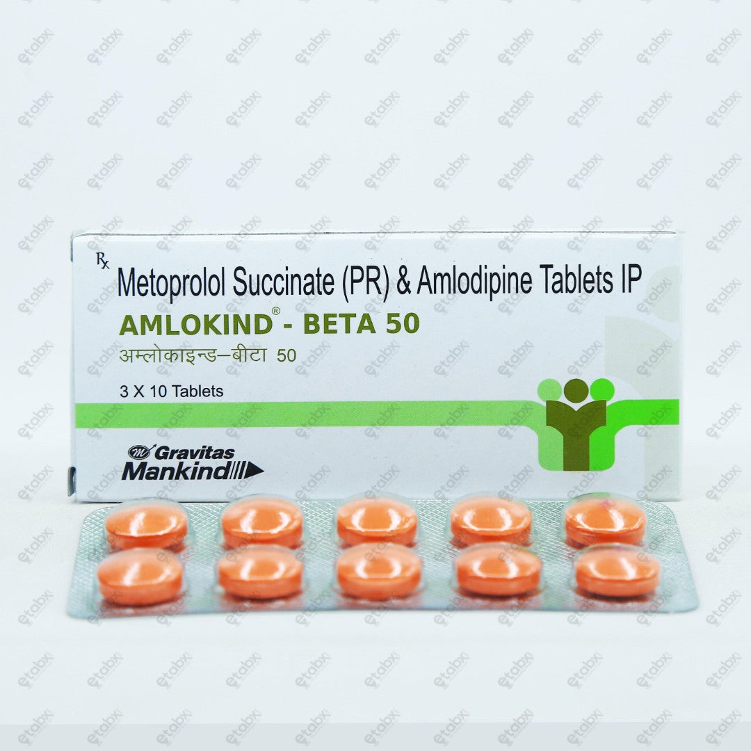 AMLOKIND BETA Tablet 50mg 10's
