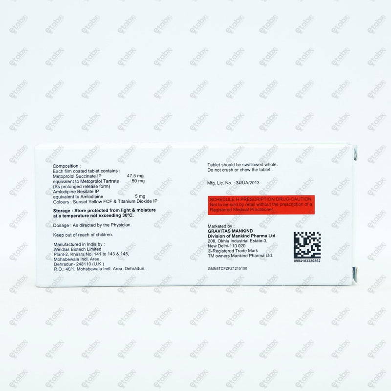 AMLOKIND BETA Tablet 50mg 10's