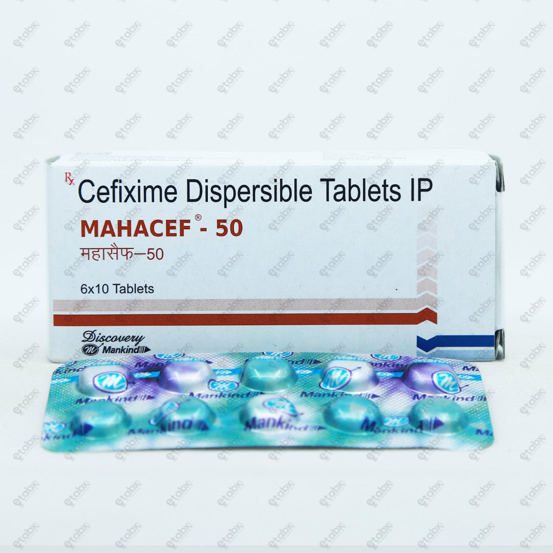 Mahacef 50MG Tablets 10's