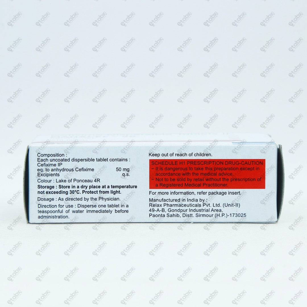 Mahacef 50MG Tablets 10's