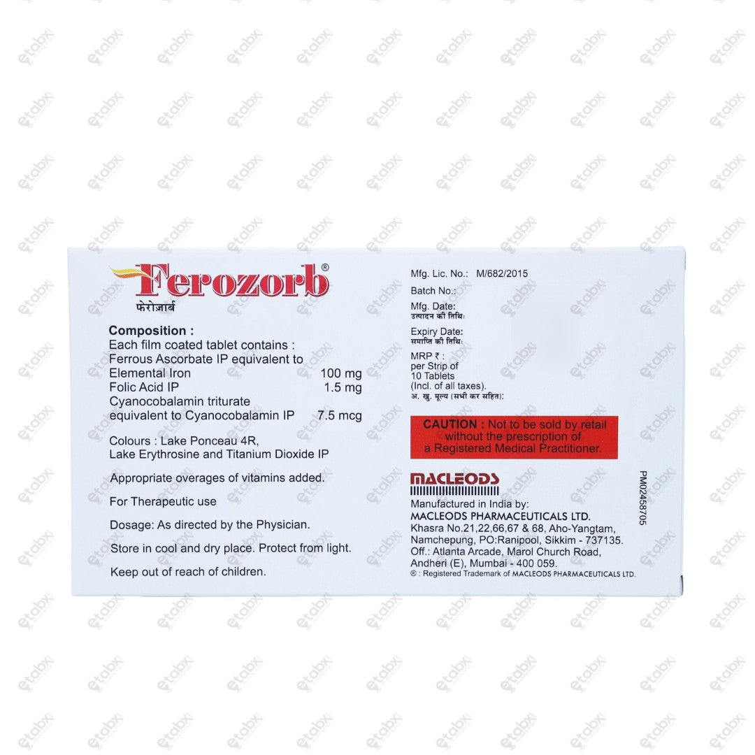 Ferozorb Tablet 10's