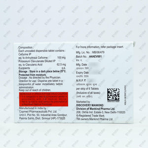 Mahacef CV 100mg Tablet 6's