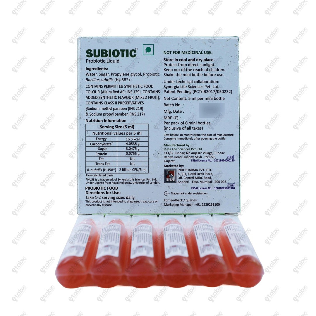 Subiotic Probiotic Drops 5ml