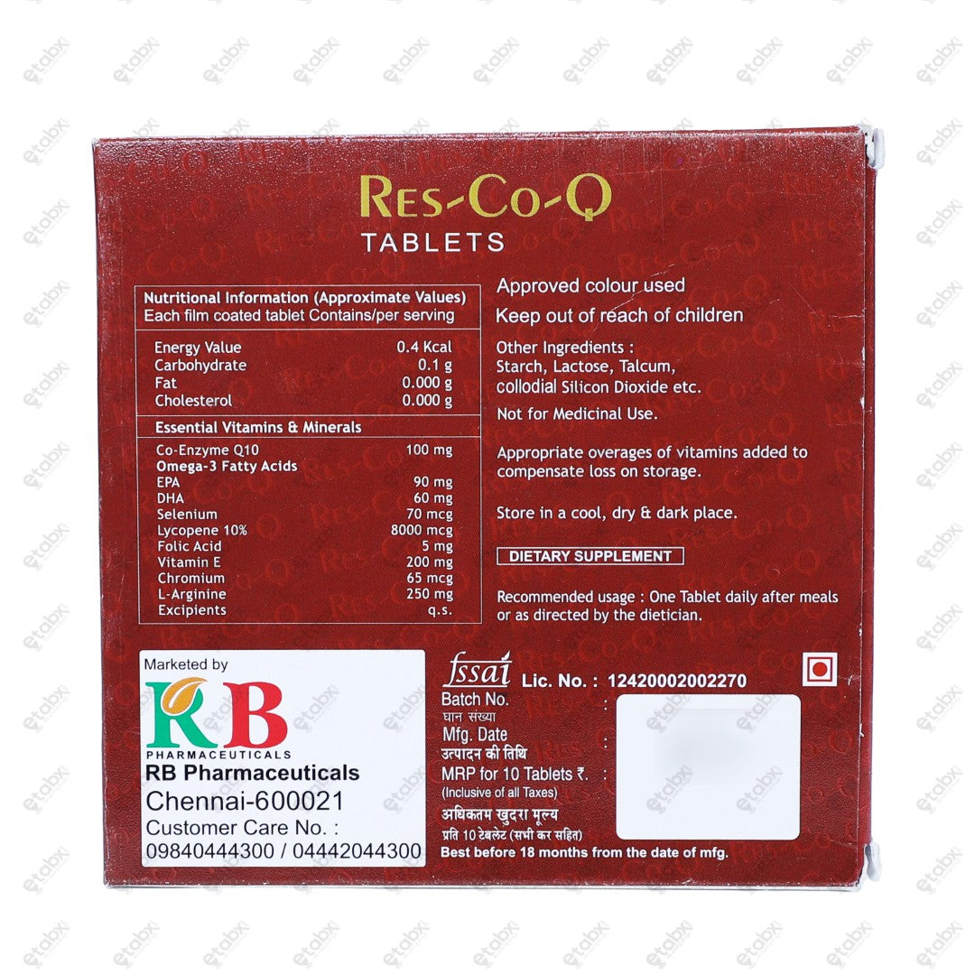 RES CO Q Capsules (10's)