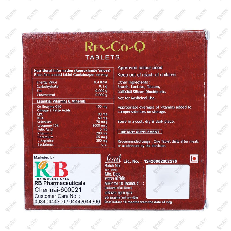 RES CO Q Capsules (10's)