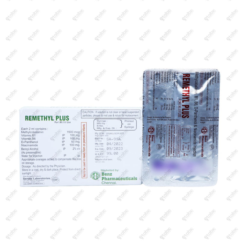 Remethyl Plus Injection 1's