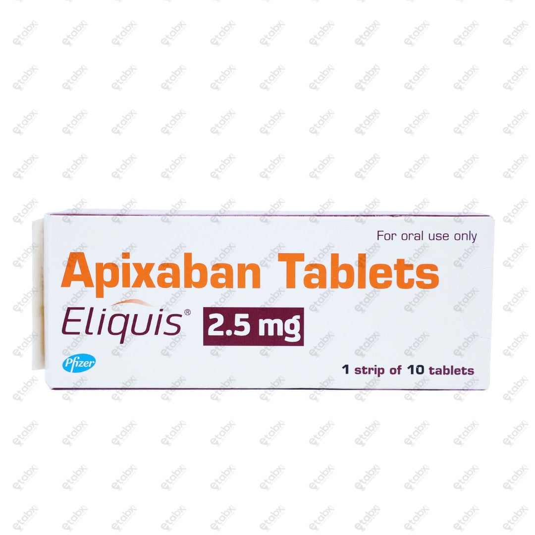Eliquis 2.5mg Tablets 10's