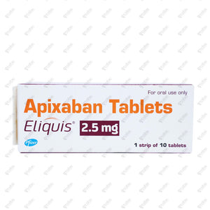 Eliquis 2.5mg Tablets 10's
