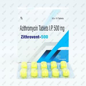ZITHROVENT 500mg Tablet 10